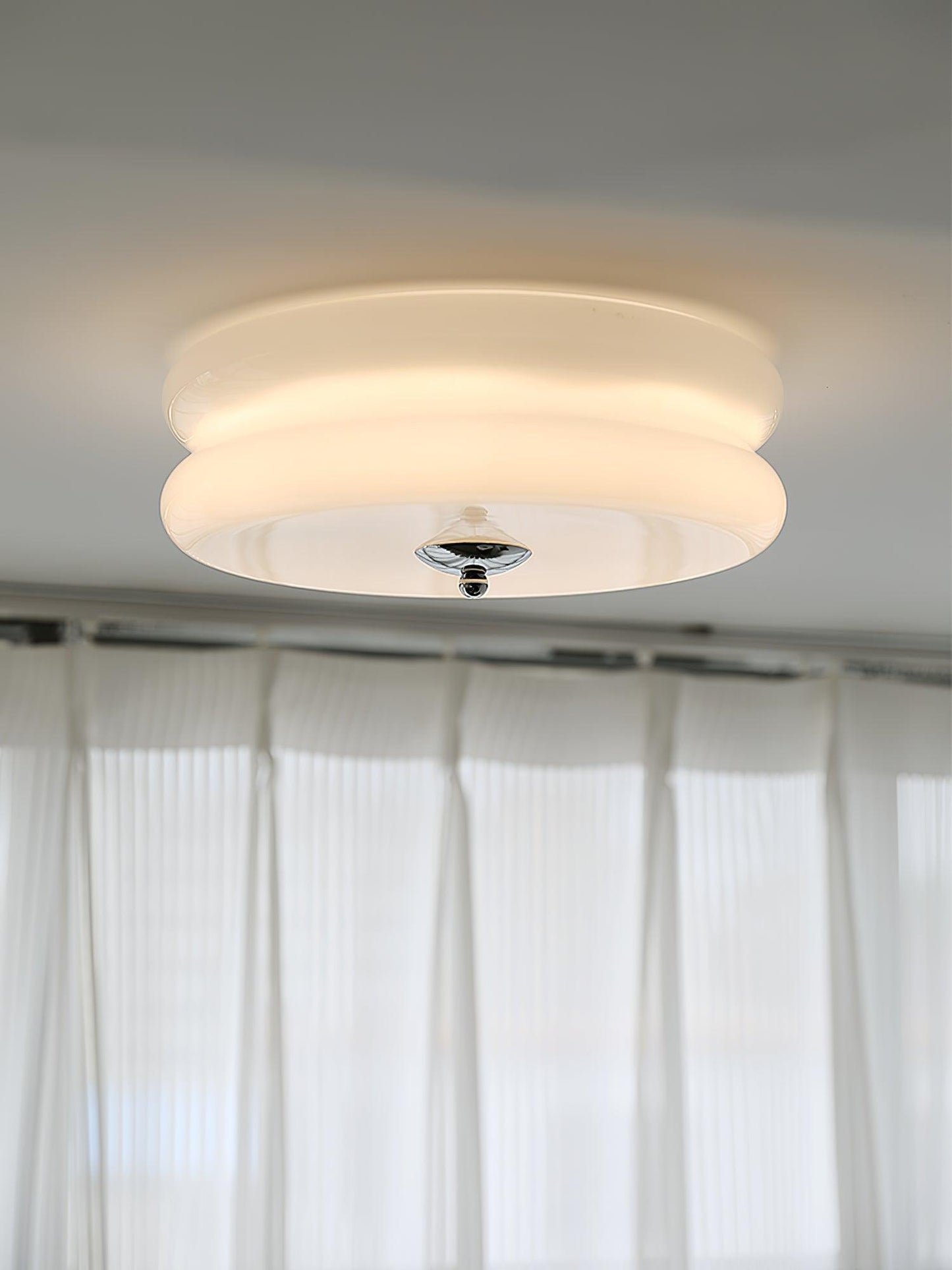 Elara Haus Art Deco Style Brass Ceiling Light - Vintage Look Glass Pendant