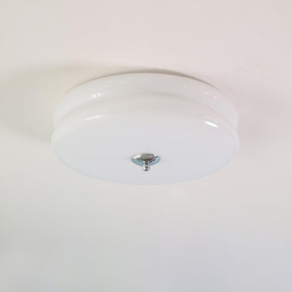 Elara Haus Art Deco Style Brass Ceiling Light - Vintage Look Glass Pendant