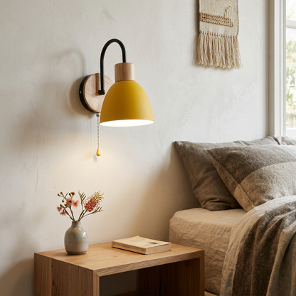 Elara Haus Artisan Minimalist Bedside Wall Lamp
