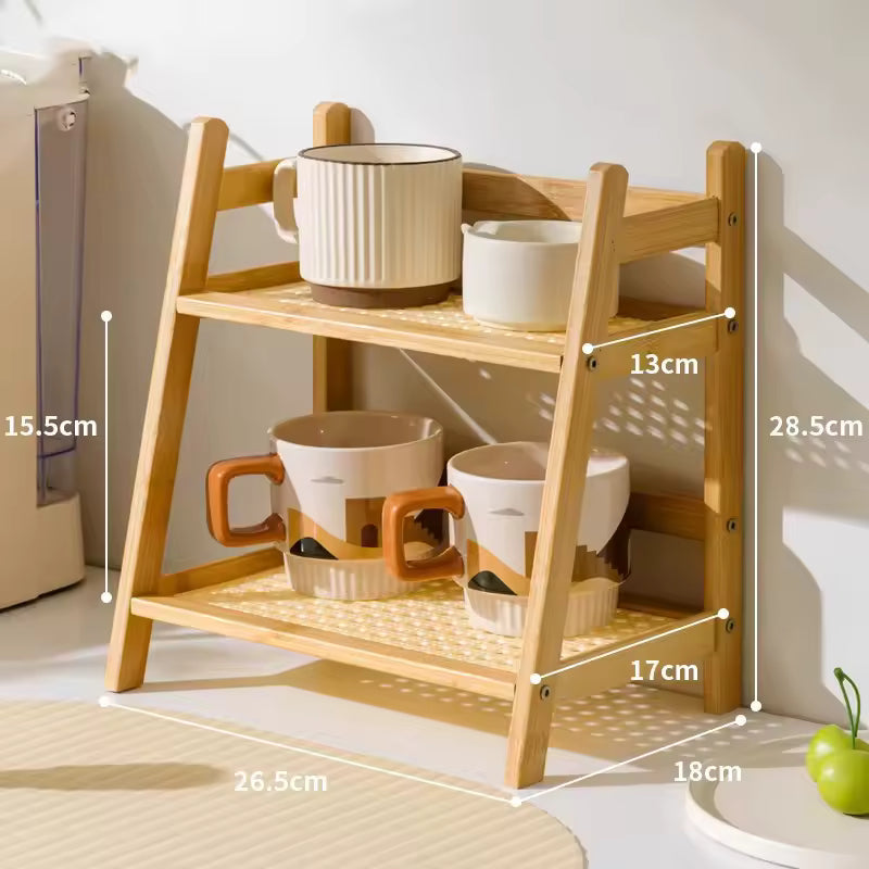 Bamboo Kitchen Organizer | Multi-Purpose Cup & Mug Holder 0