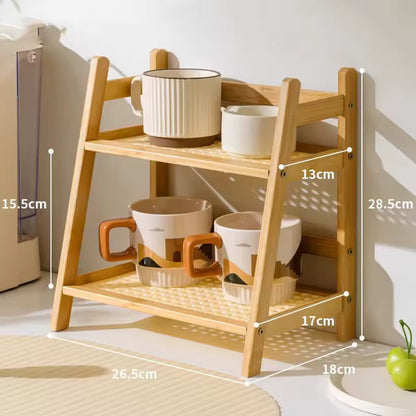Bamboo Kitchen Organizer | Multi-Purpose Cup & Mug Holder 0