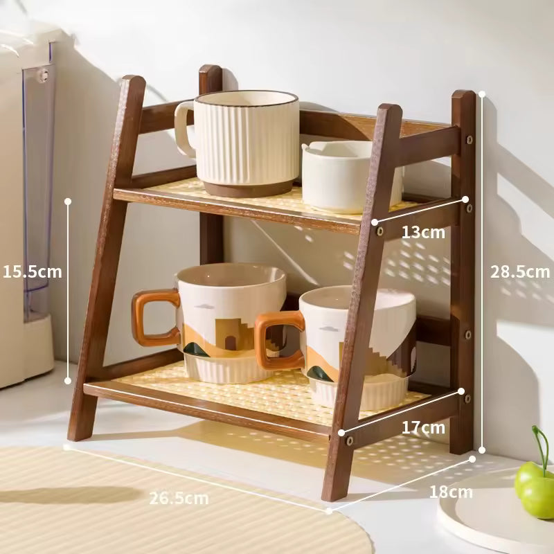 Bamboo Kitchen Organizer | Multi-Purpose Cup & Mug Holder 2