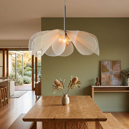 Elara Haus Artisanal Floral-Inspired Mesh Pendant