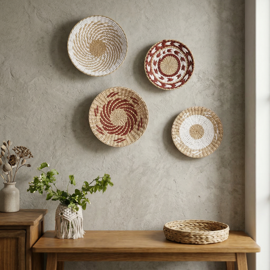 Elara Haus Artisanal Handwoven Seagrass Wall Basket