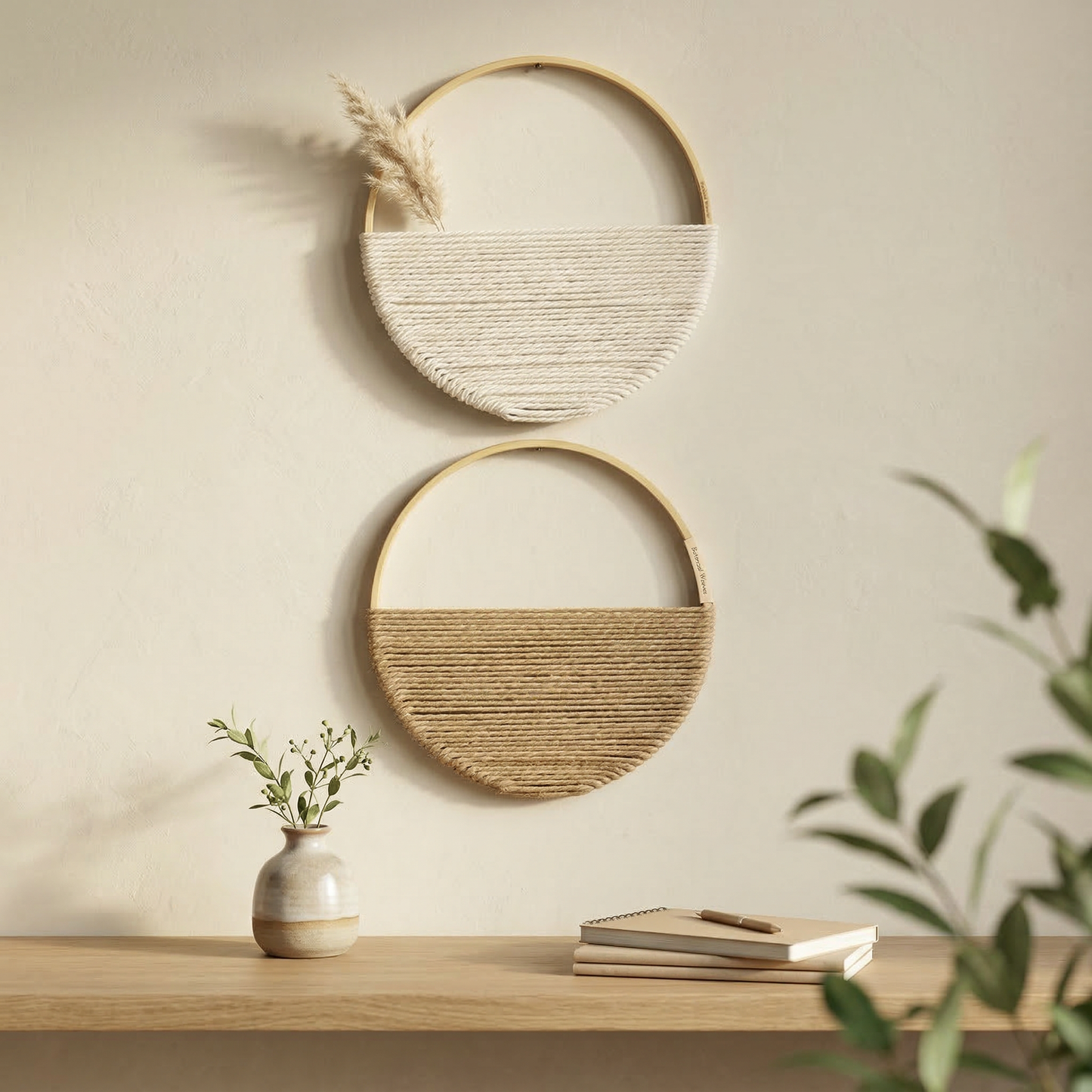 Elara Haus Artisanal Macramé Geometric Wall Hanging Set