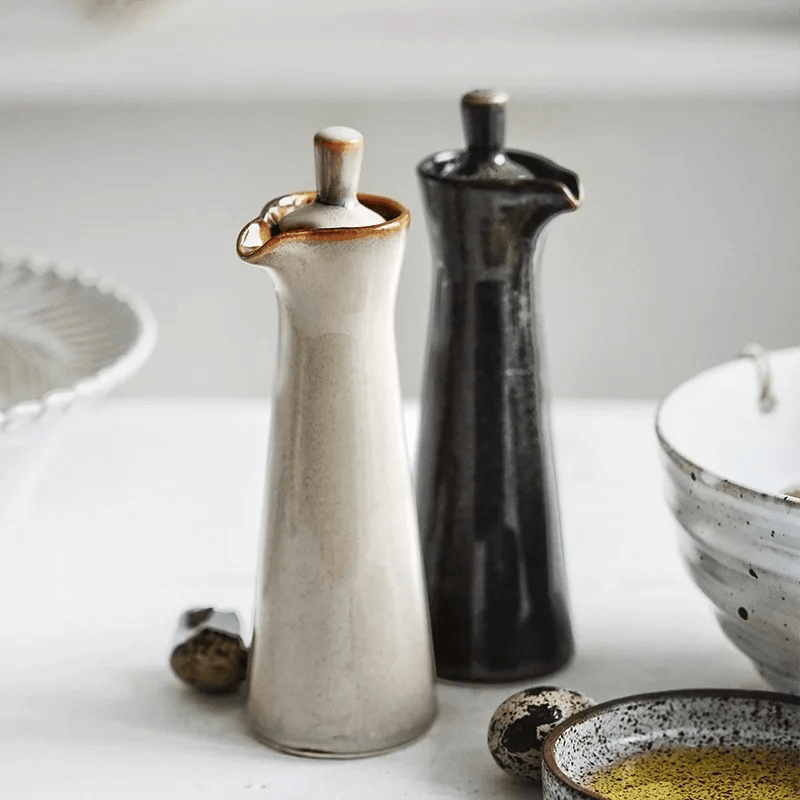 Runned Glazed Dispenser Bottle | Ceramic 1