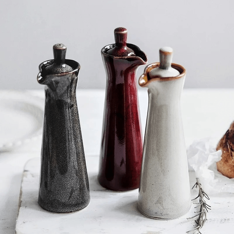 Runned Glazed Dispenser Bottle | Ceramic 3