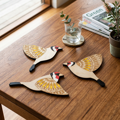 Elara Haus Artisanal Timber Bird Wall Decor Set