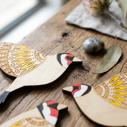Elara Haus Artisanal Timber Bird Wall Decor Set