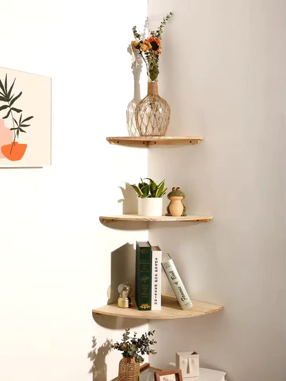 Floating Wall Shelf for Living Room | Full Wood 1