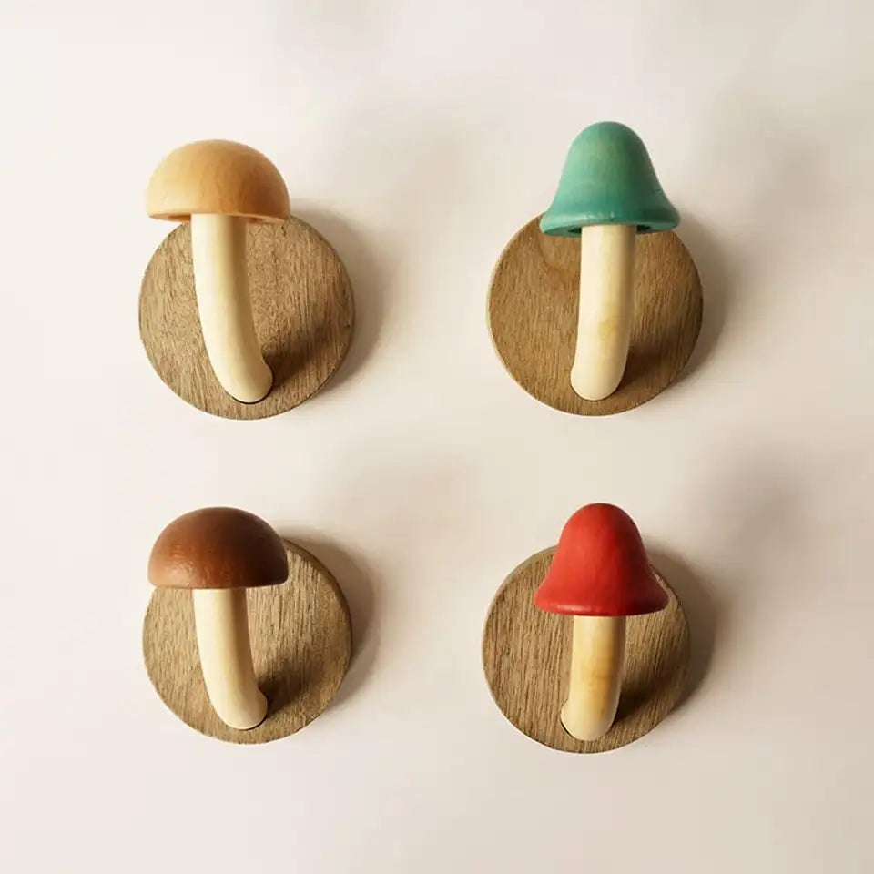 Mushroom Coat Hooks | Colorful & Fun Wall Decor 0
