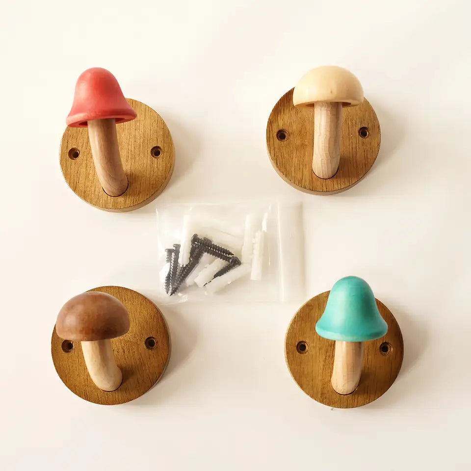 Mushroom Coat Hooks | Colorful & Fun Wall Decor 2