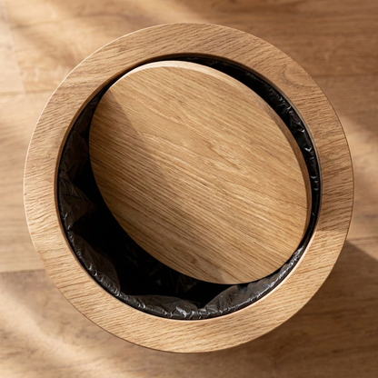 Elara Haus Artisanal Timber-Style Rotating Waste Bin