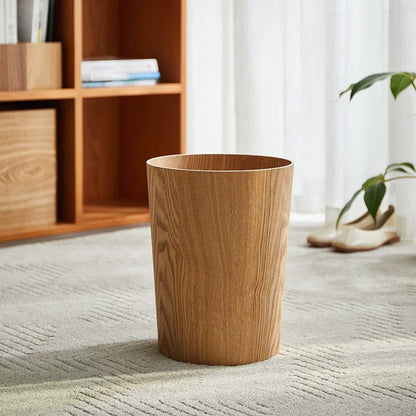 Wooden-Style Trash Bin with Optional Rotating Lid – Modern & Functional Design 6