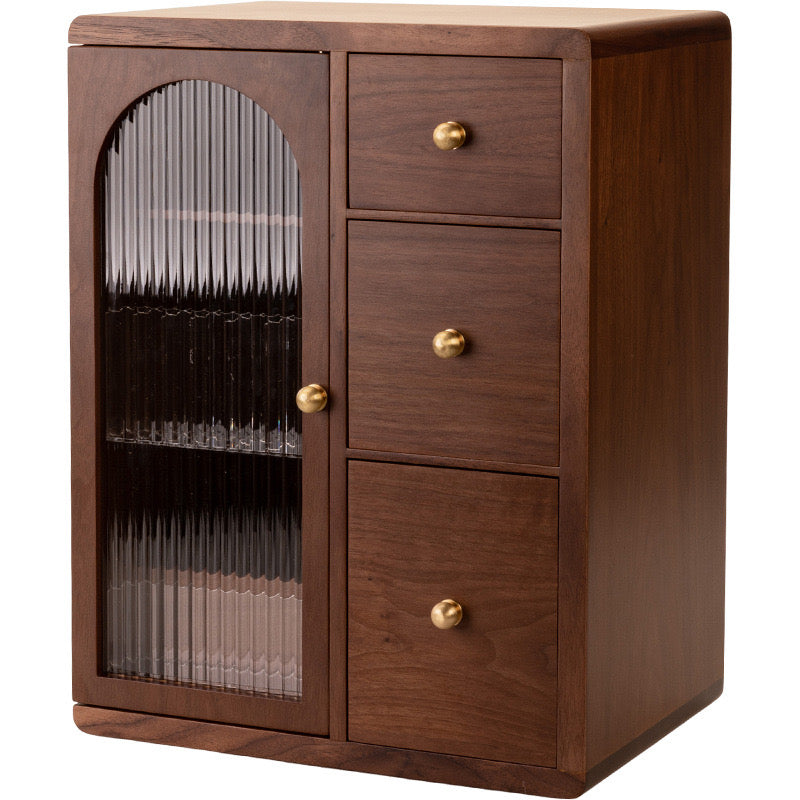 Luxury Wooden Makeup Organizer with Drawers and Brush Holder – Elegant Storage for Cosmetics and Skincare 6