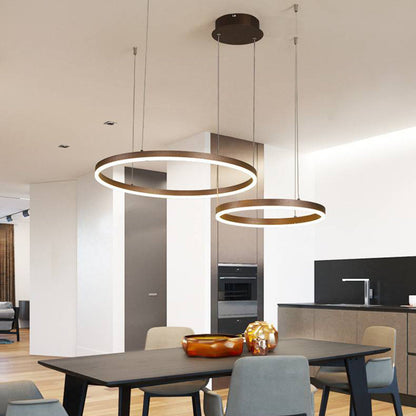 Arisha Pendant Lamp Metal Black/Gold/Coffee Tir-Circle Modern 9