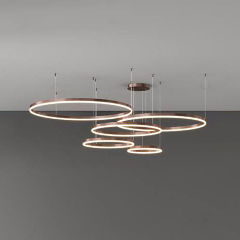 Arisha Pendant Lamp Metal Black/Gold/Coffee Tir-Circle Modern 11