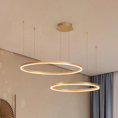 Arisha Pendant Lamp Metal Black/Gold/Coffee Tir-Circle Modern 13