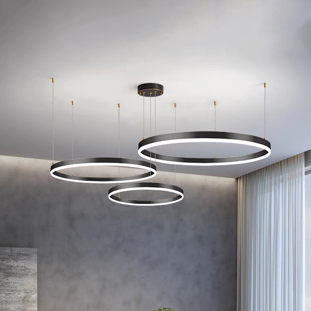 Arisha Pendant Lamp Metal Black/Gold/Coffee Tir-Circle Modern 14