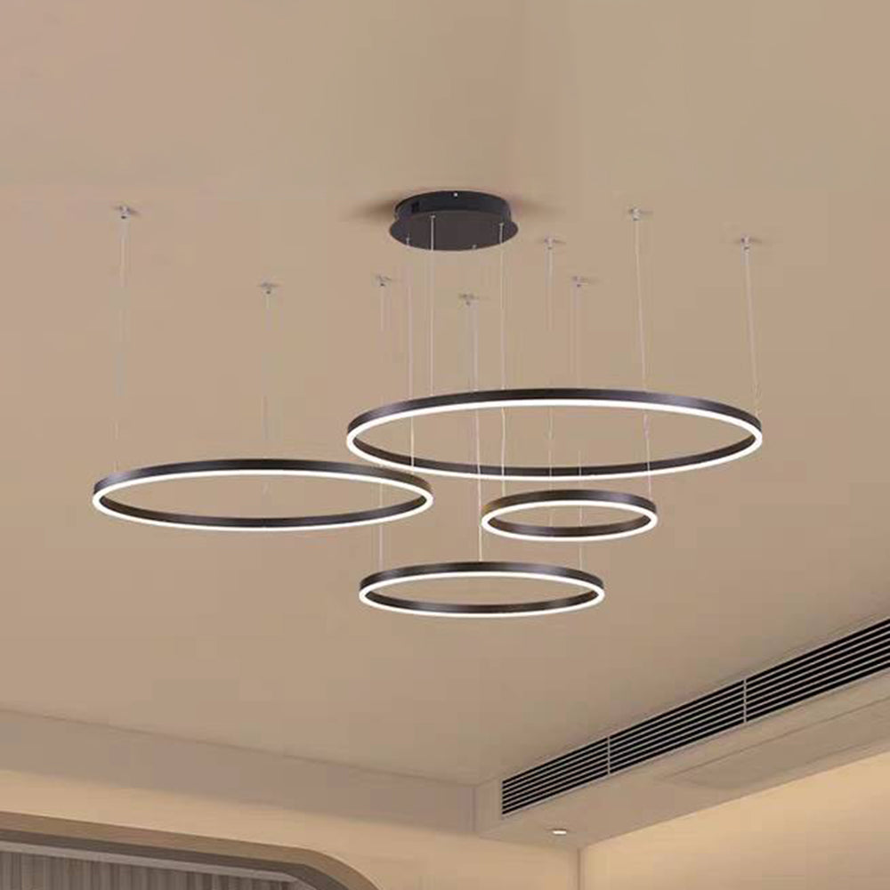 Arisha Pendant Lamp Metal Black/Gold/Coffee Tir-Circle Modern 17