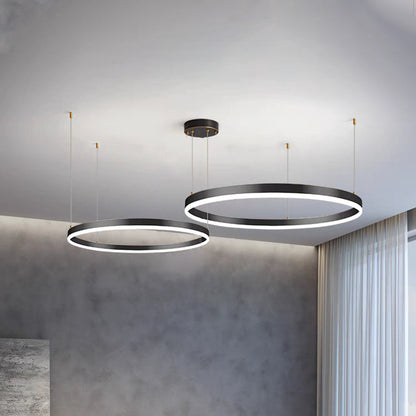 Arisha Pendant Lamp Metal Black/Gold/Coffee Tir-Circle Modern 0