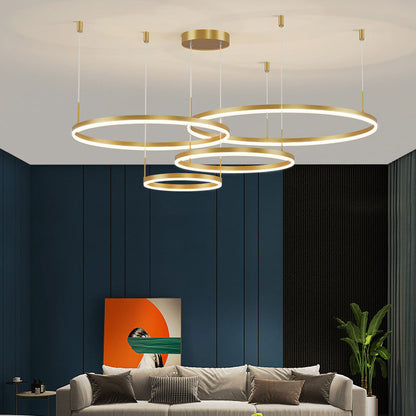 Arisha Pendant Lamp Metal Black/Gold/Coffee Tir-Circle Modern 18