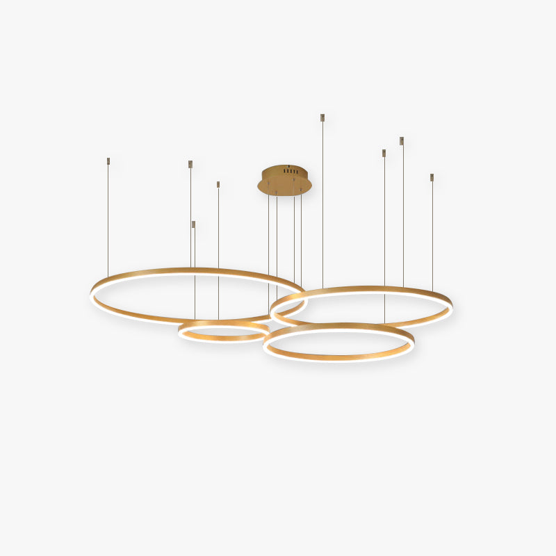 Arisha Pendant Lamp Metal Black/Gold/Coffee Tir-Circle Modern 1