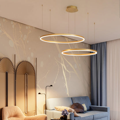 Arisha Pendant Lamp Metal Black/Gold/Coffee Tir-Circle Modern 3