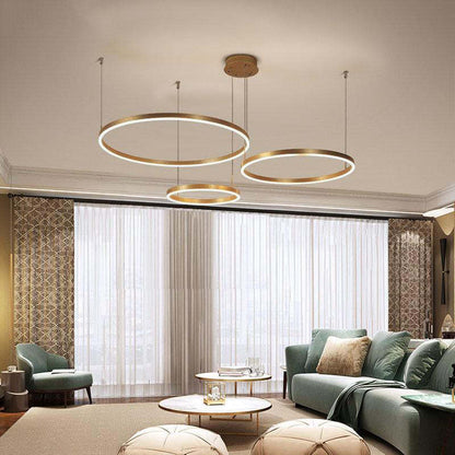 Arisha Pendant Lamp Metal Black/Gold/Coffee Tir-Circle Modern 5