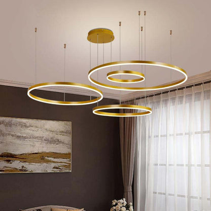 Arisha Pendant Lamp Metal Black/Gold/Coffee Tir-Circle Modern 7