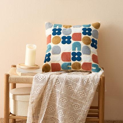 Arthena - Embroidered Decorative Cushions with Abstract Boho Shapes for Living Room and Bedroom 0