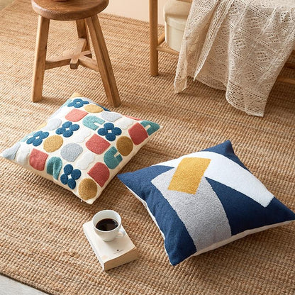 Arthena - Embroidered Decorative Cushions with Abstract Boho Shapes for Living Room and Bedroom 5