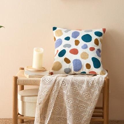 Arthena - Embroidered Decorative Cushions with Abstract Boho Shapes for Living Room and Bedroom 6