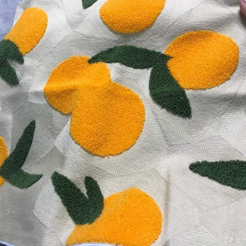 Olivienne - Orange Embroidered Decorative Cushion 2