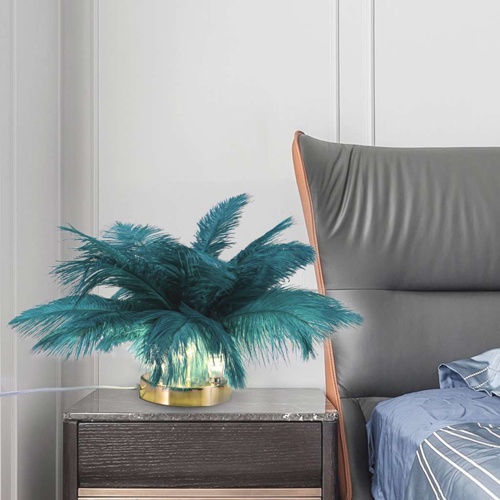 Sweet ostrich feather table lamp, 3 colors 4