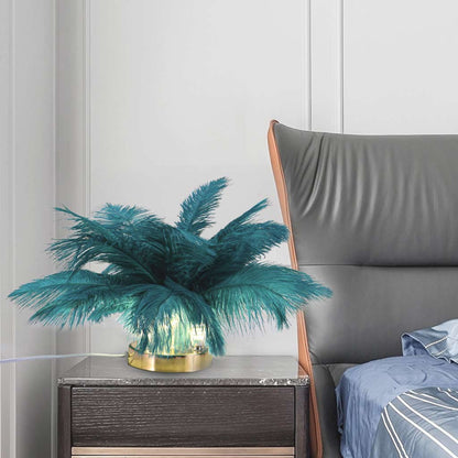 Sweet ostrich feather table lamp, 3 colors 4