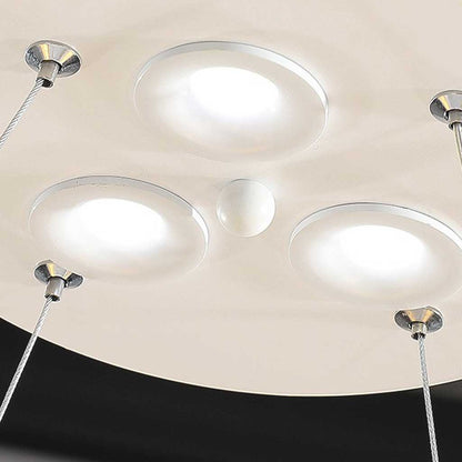 Feather-shaped ceiling light, unique ring, fluffy, pink/white 7