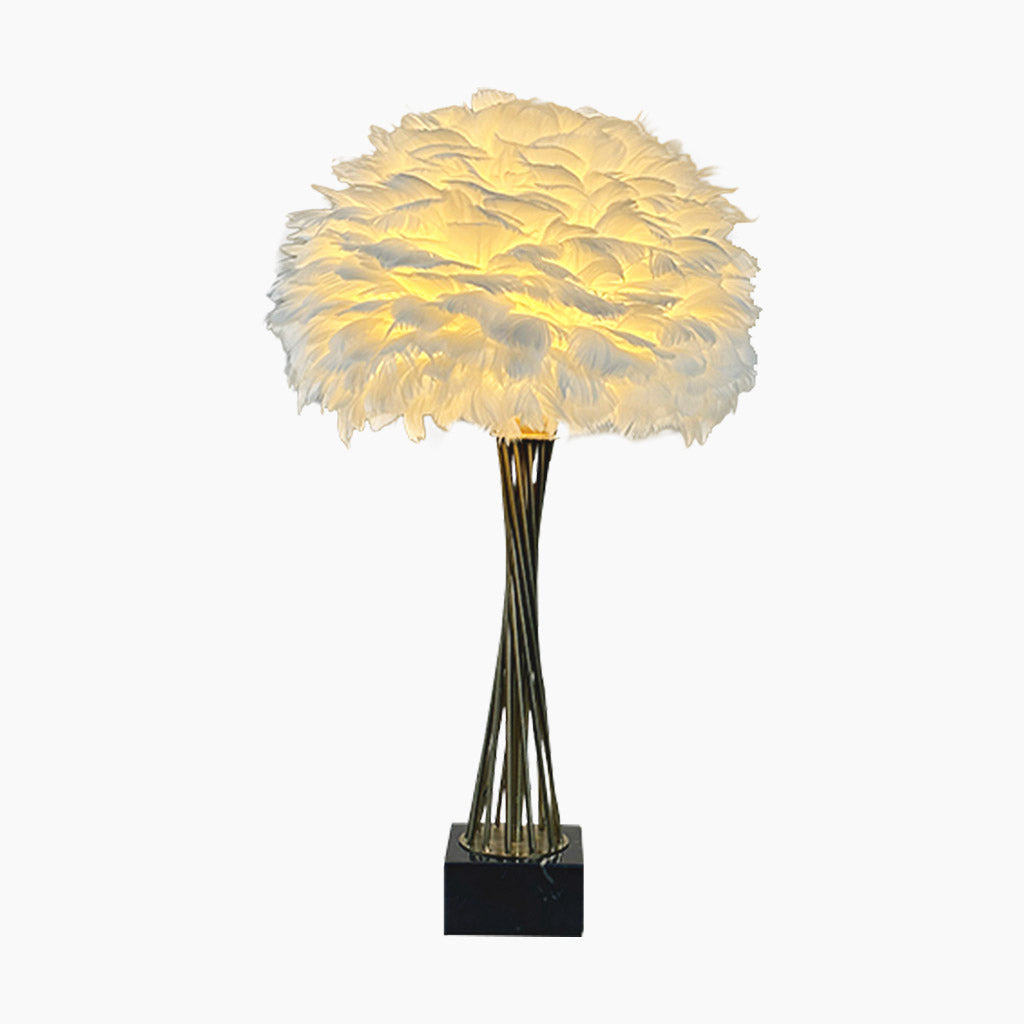 Feather table lamp, romantic trophy for bedroom 0