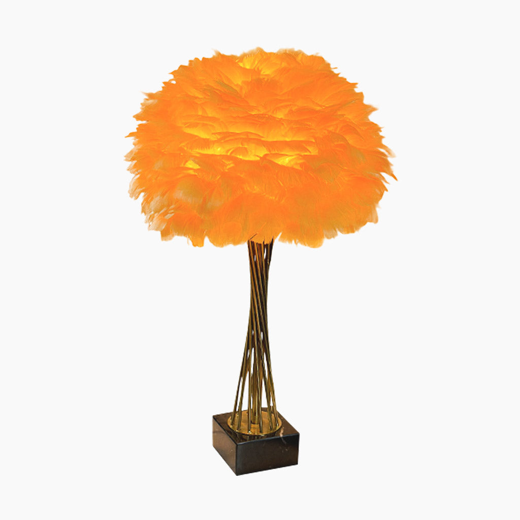 Feather table lamp, romantic trophy for bedroom 4
