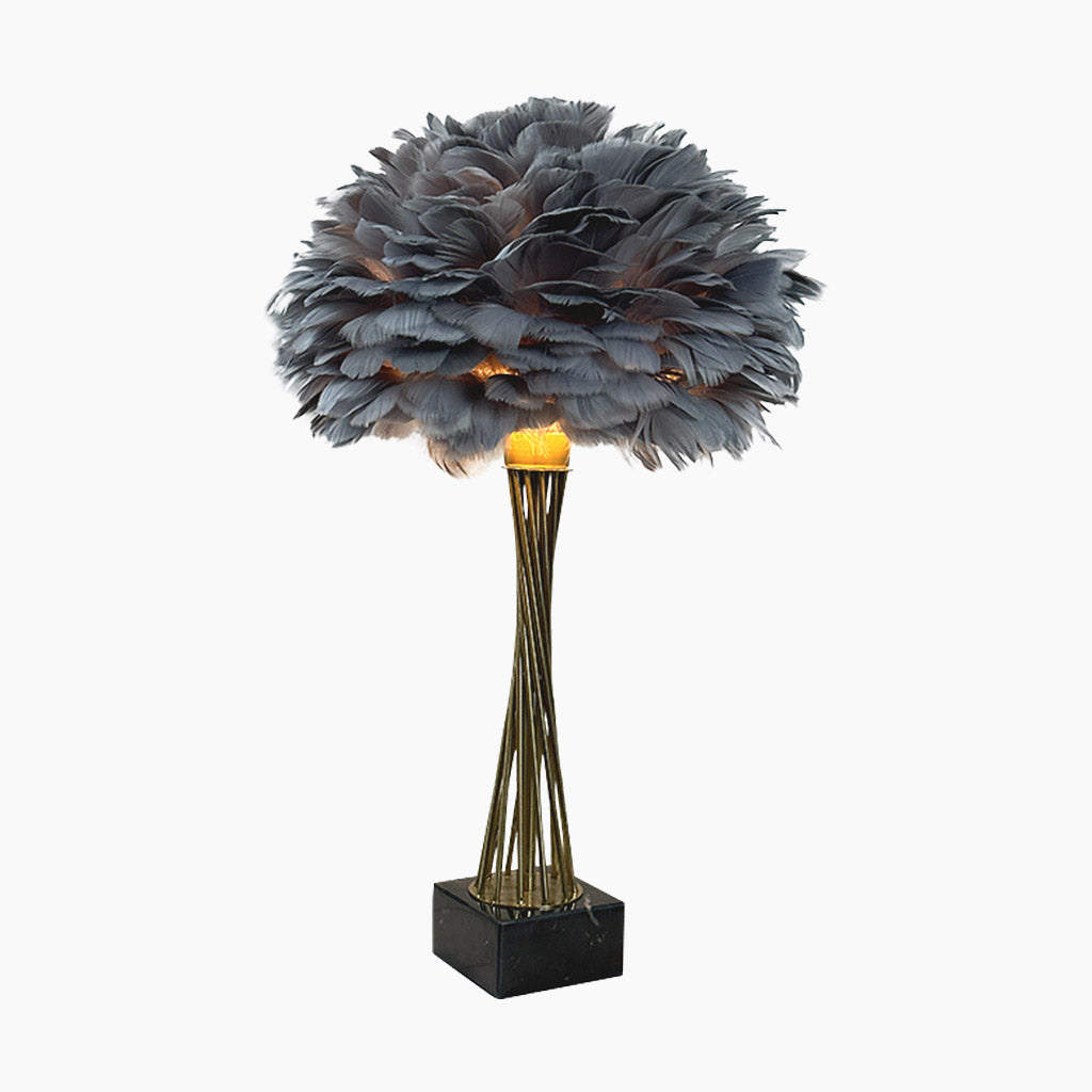 Feather table lamp, romantic trophy for bedroom 5