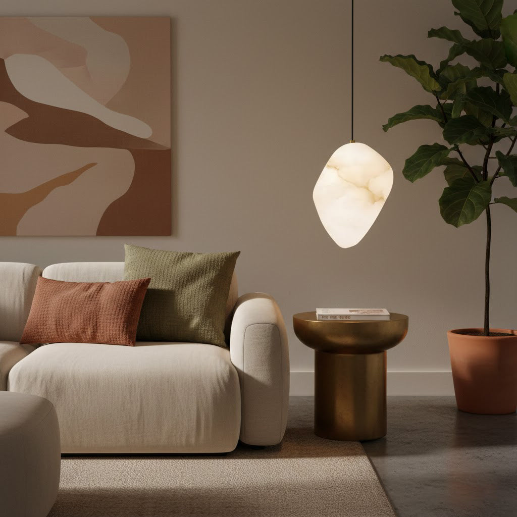 Galet Spanish Alabaster Pendant Lamp 8