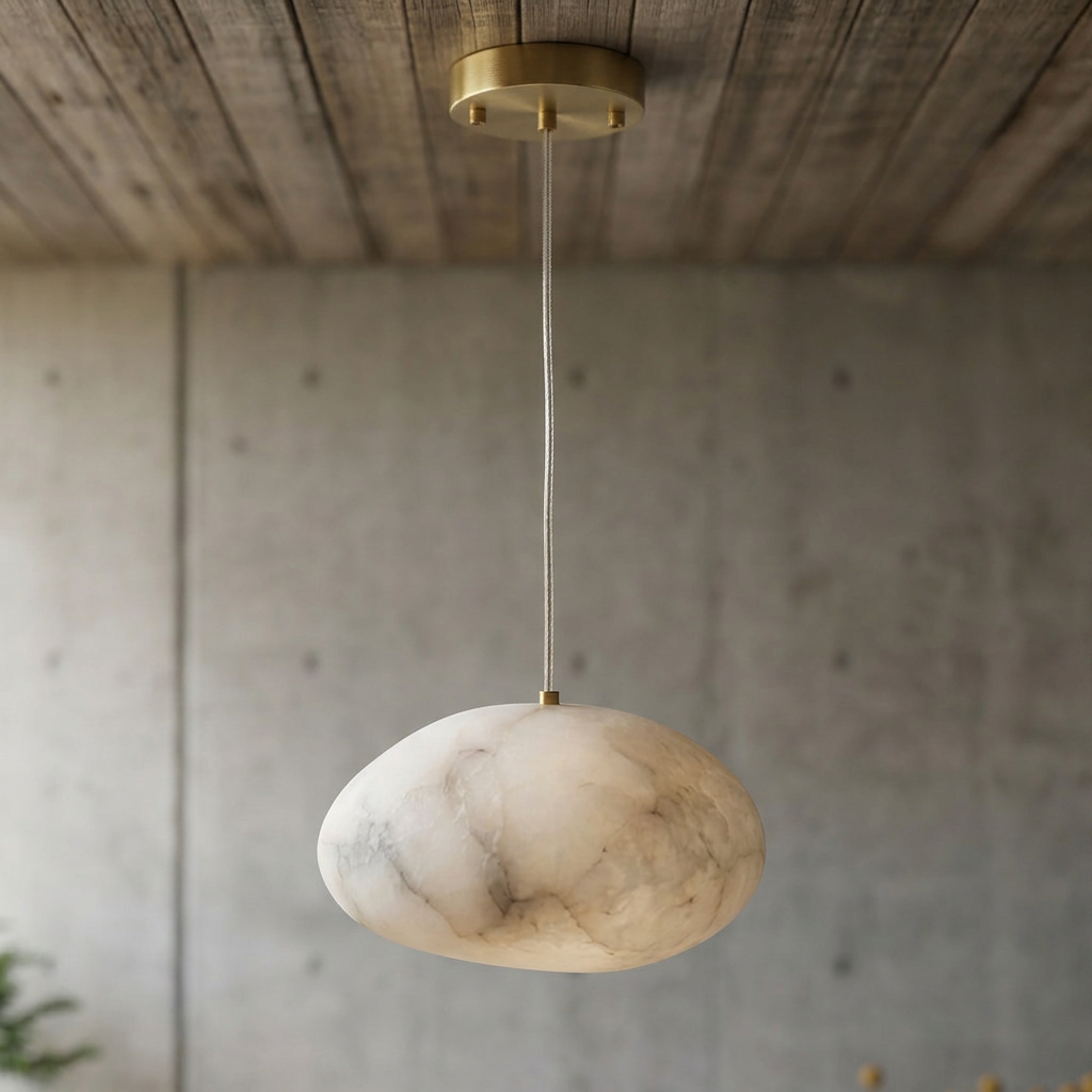 Elara Haus Asymmetric Stone Cluster Pendant Ceiling Light