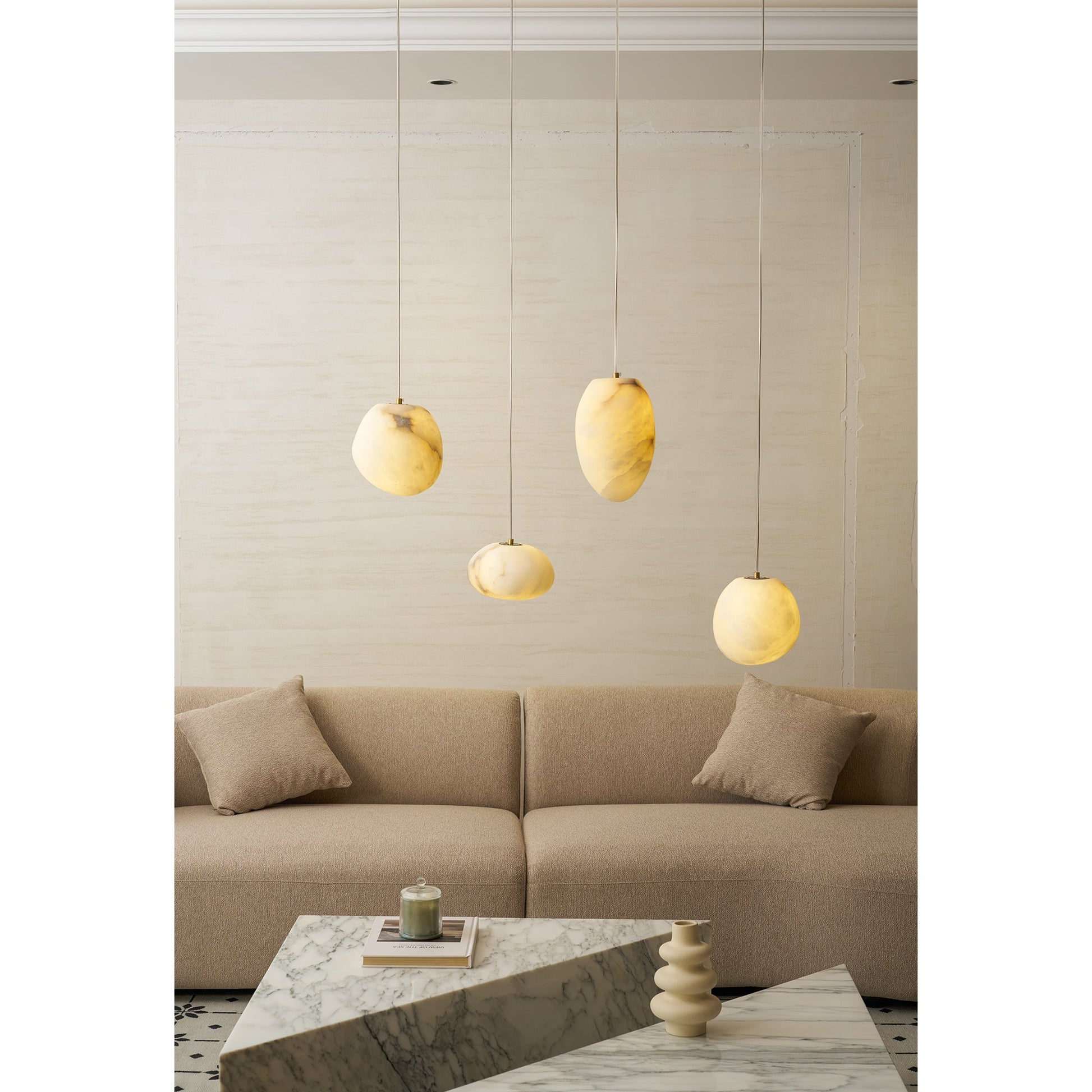 Galet Spanish Alabaster Pendant Lamp 4