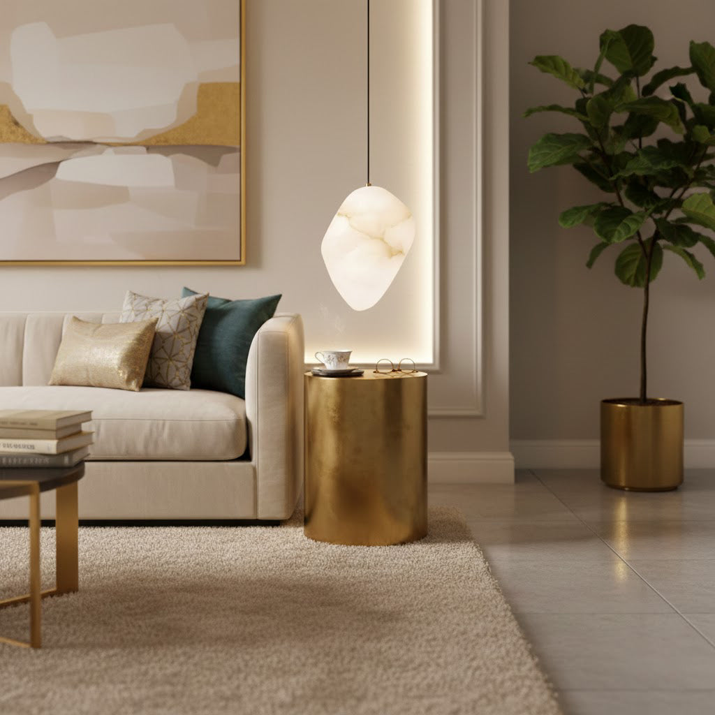 Galet Spanish Alabaster Pendant Lamp 5