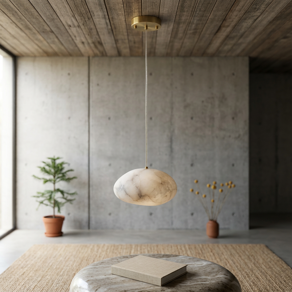Elara Haus Asymmetric Stone Cluster Pendant Ceiling Light