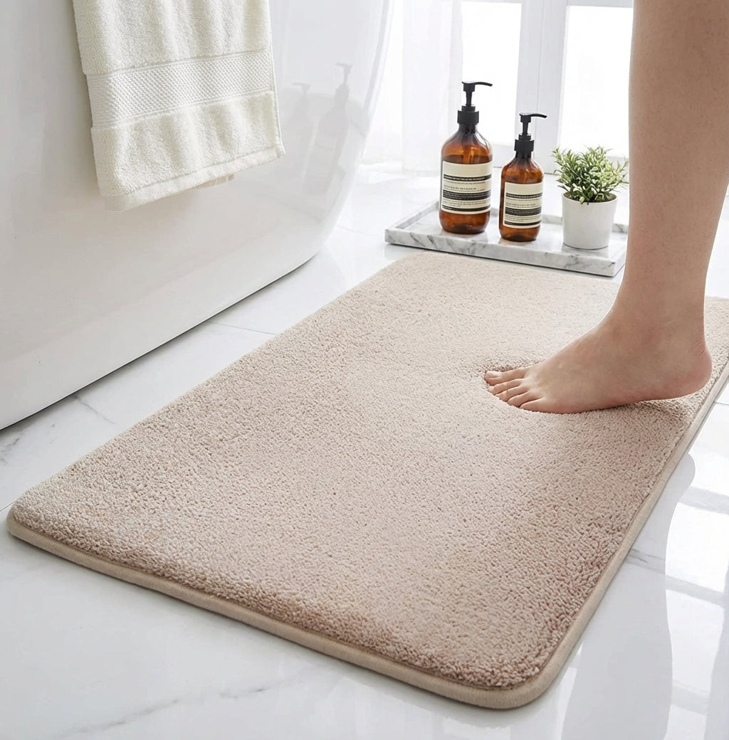 Elara Haus Bath Mat - Velvet Memory Foam Non Slip Bathroom Mats