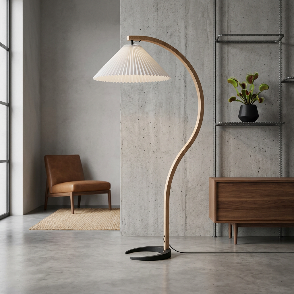 Elara Haus Bentwood Ply Standing Lamp