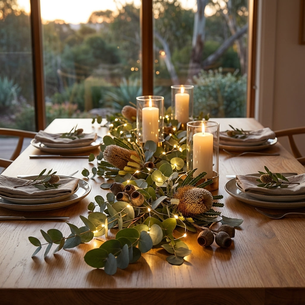 Elara Haus Botanical LED String Light - Warm White Olive Leaf