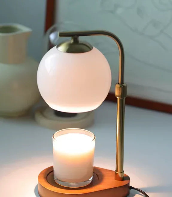 Elara Haus Candle Warmer Lamp - Metal And Glass Modern Design Elegant Lighting 8