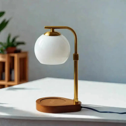 Elara Haus Candle Warmer Lamp - Metal And Glass Modern Design Elegant Lighting 0